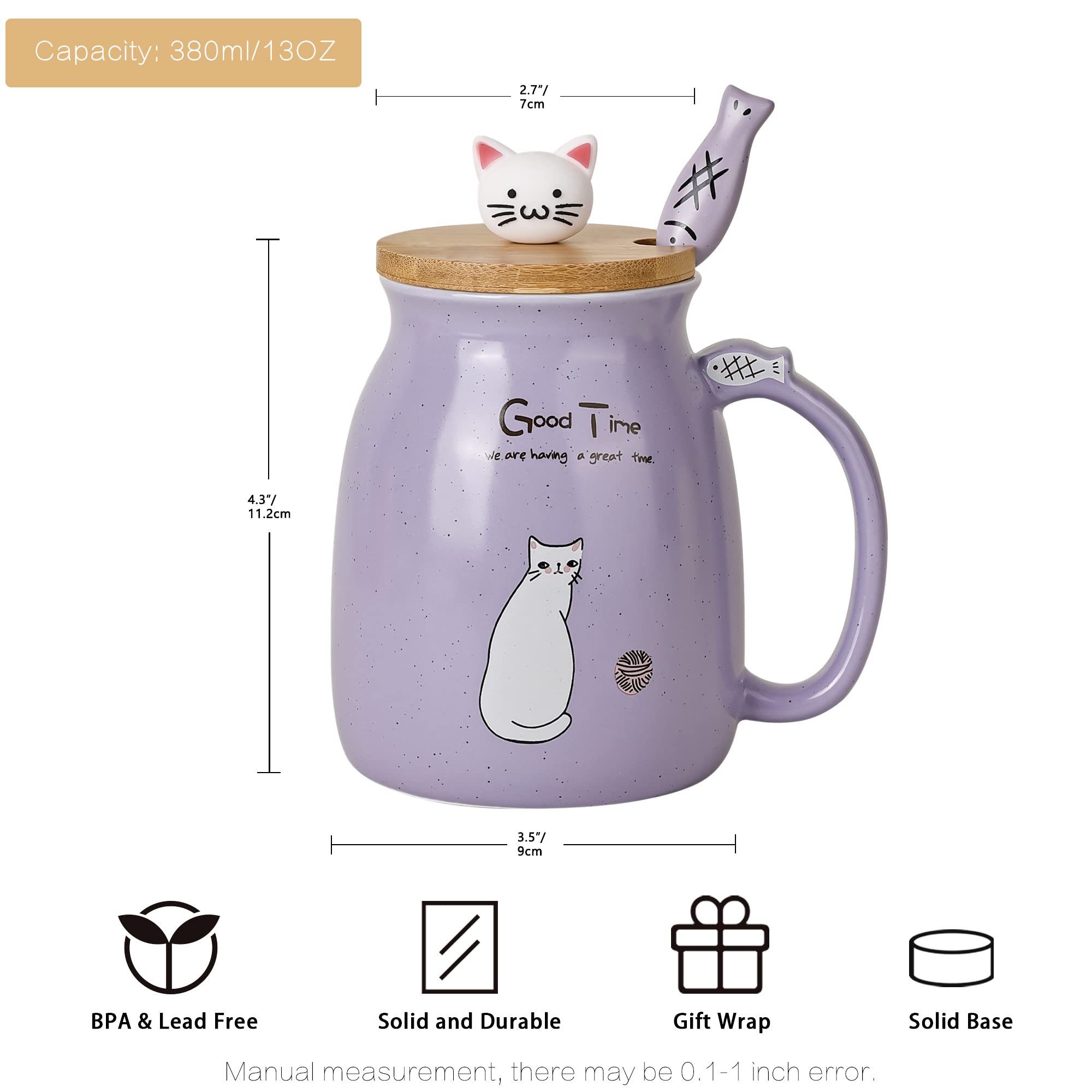 DONGSHANGIFT cat mug being held shows a comfortable handle