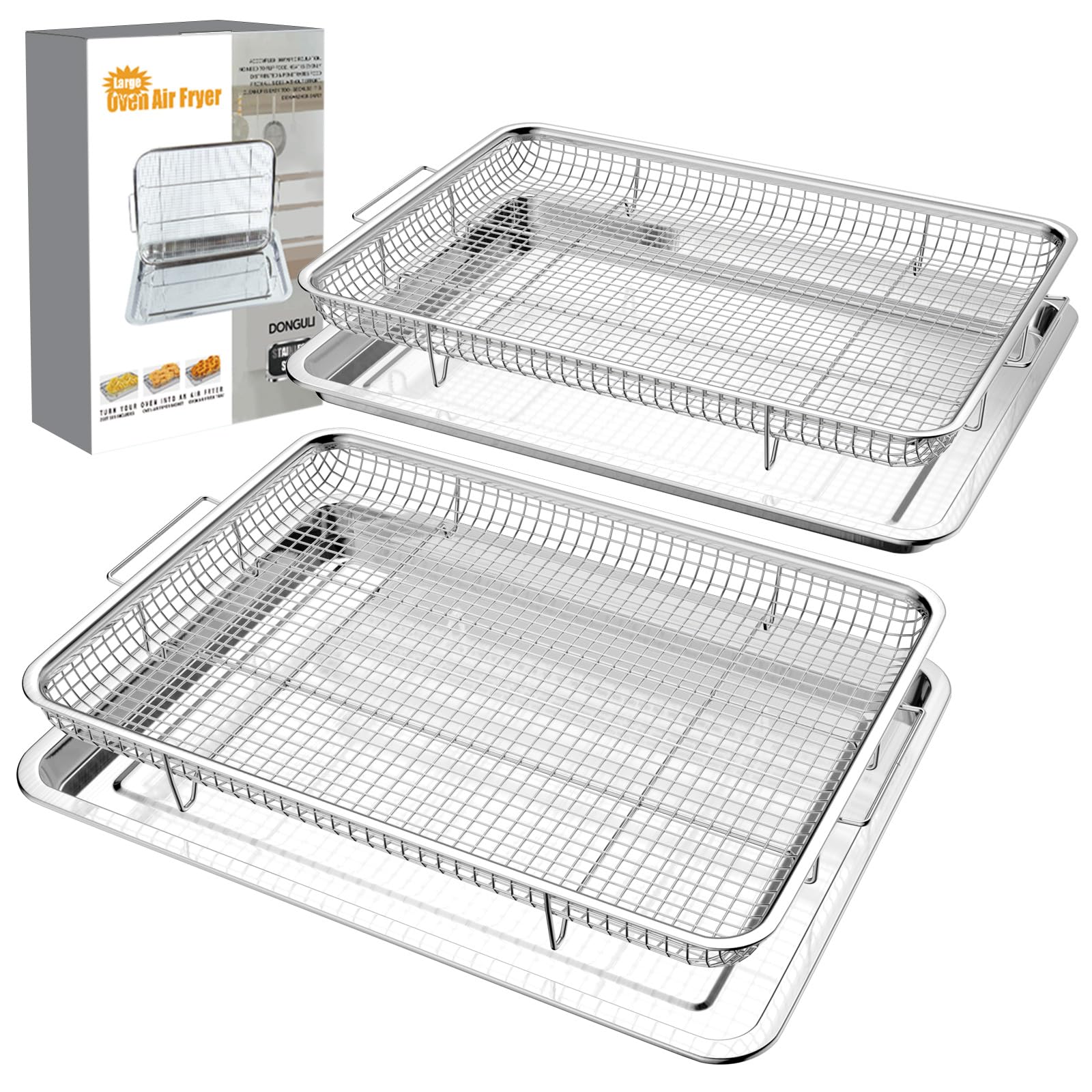 DONGULI air fryer basket for ovens with extra-large capacity for family meals