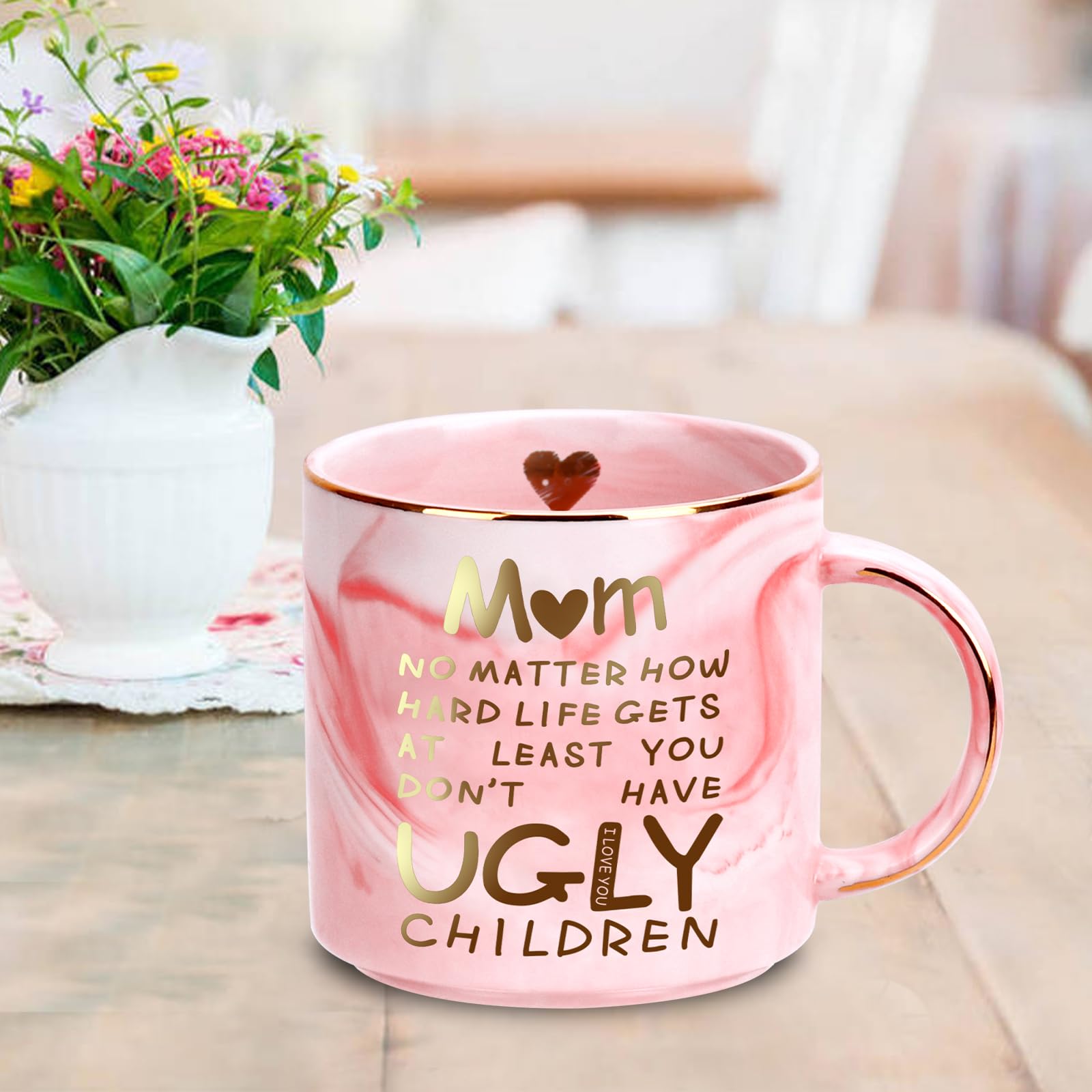 Donse mug with interior gold heart detail elevates special moments