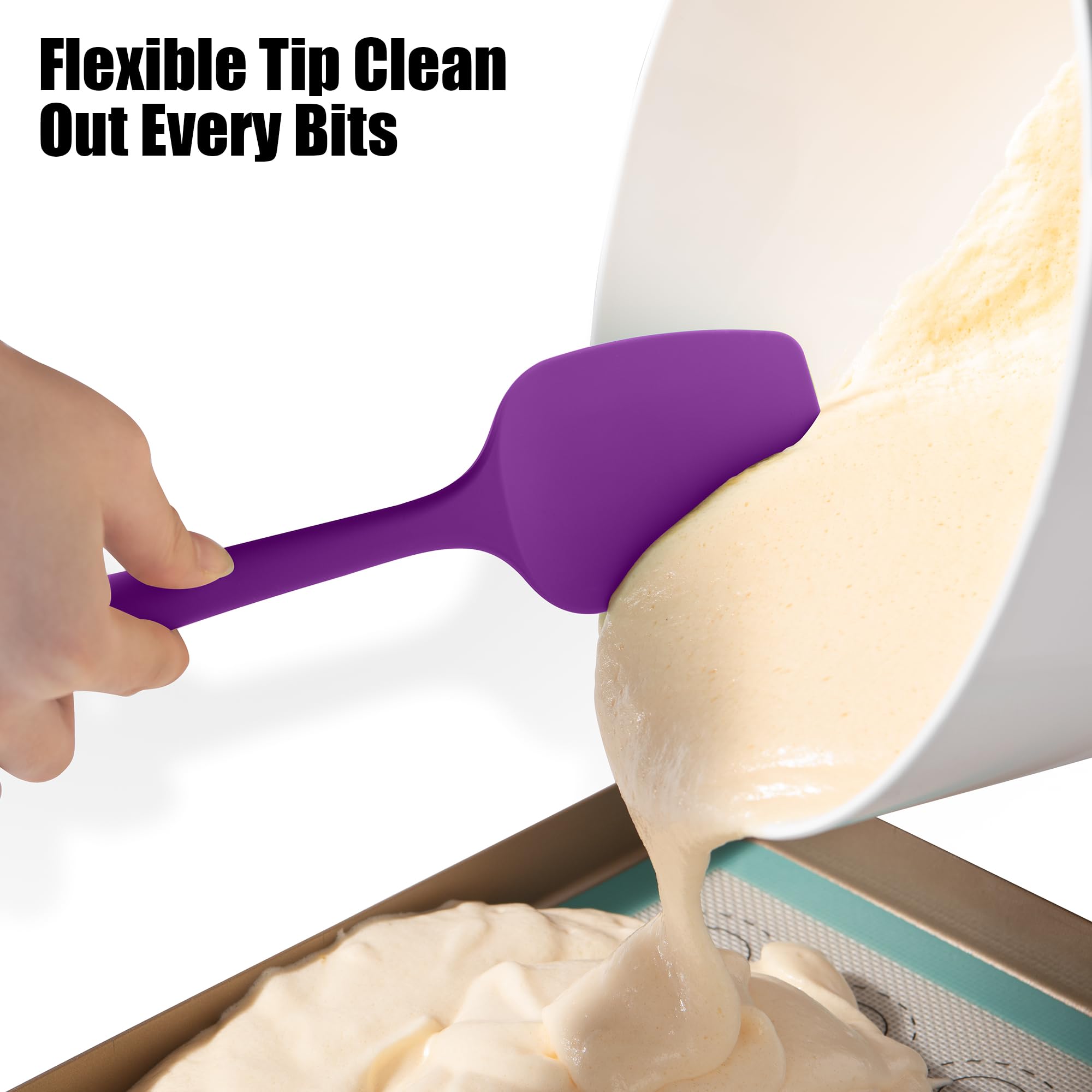 Doosu high-temp spatulas resist deformation when flipping thick batters.