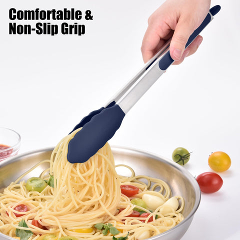 Doosu kitchen tongs versatile for indoor and outdoor cooking tasks.