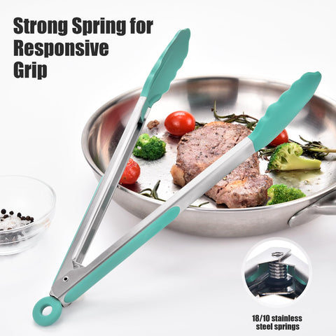 Doosu tongs suited for outdoor grilling and buffet service.