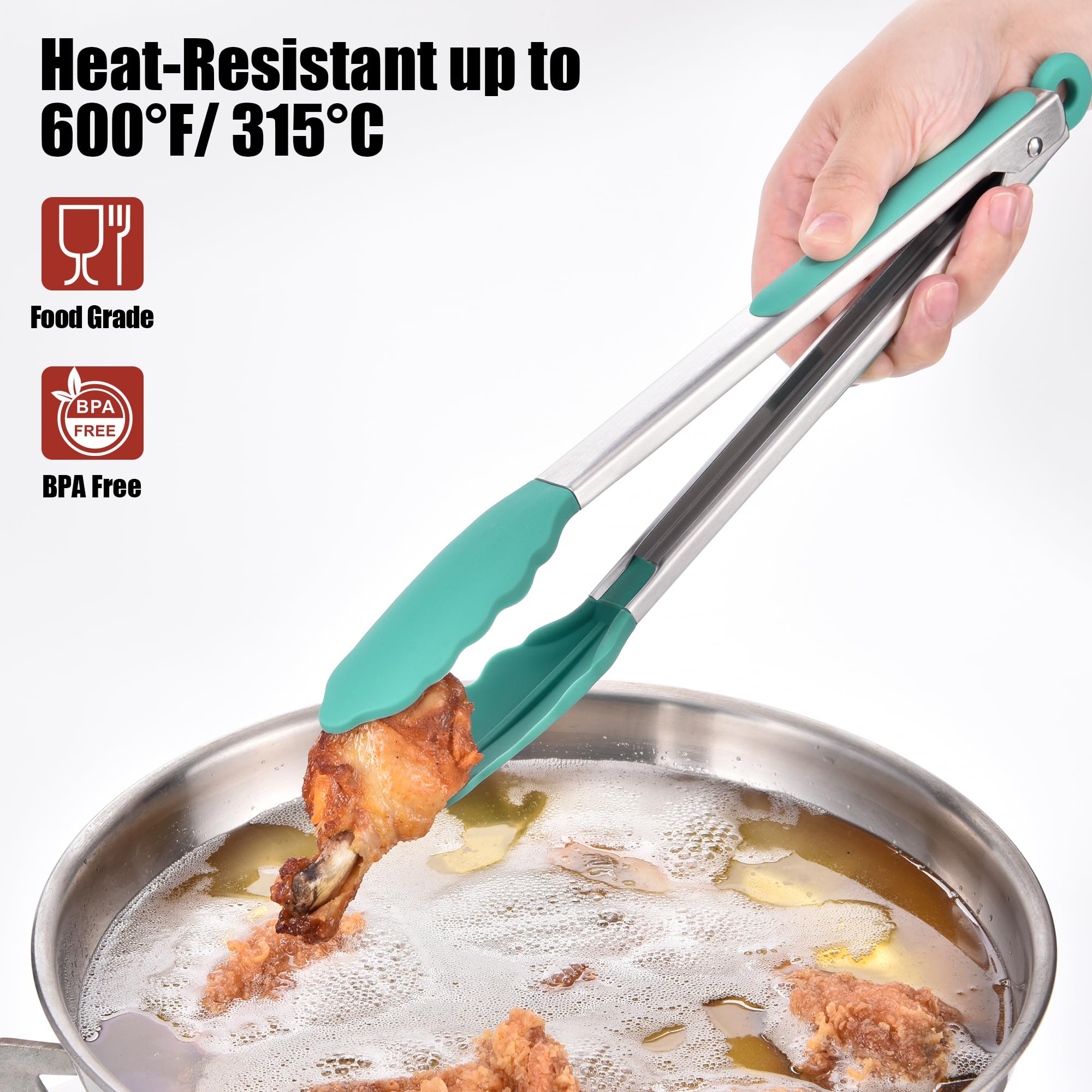 Sturdy stainless steel body of Doosu tongs for heavy use.