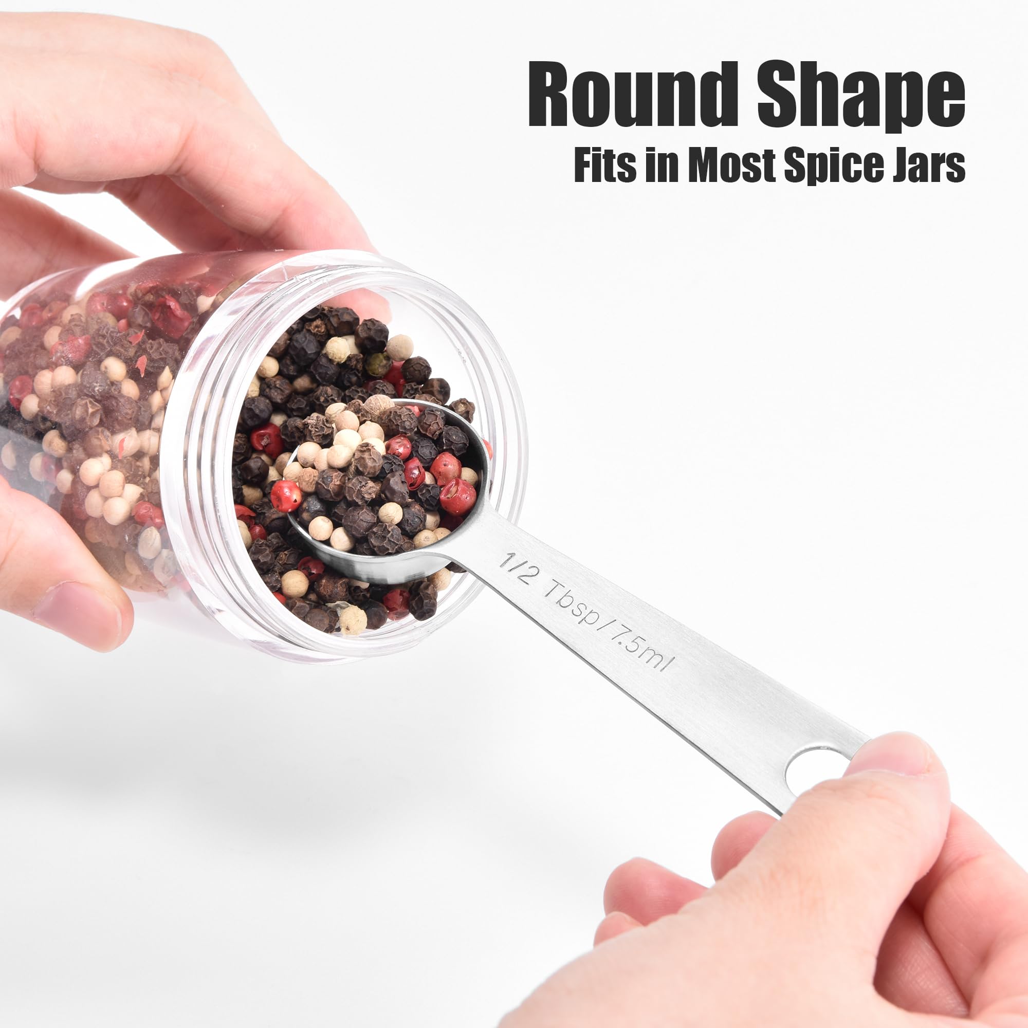 Doosu measuring spoons with smooth edges reduce risk of cuts while cooking.
