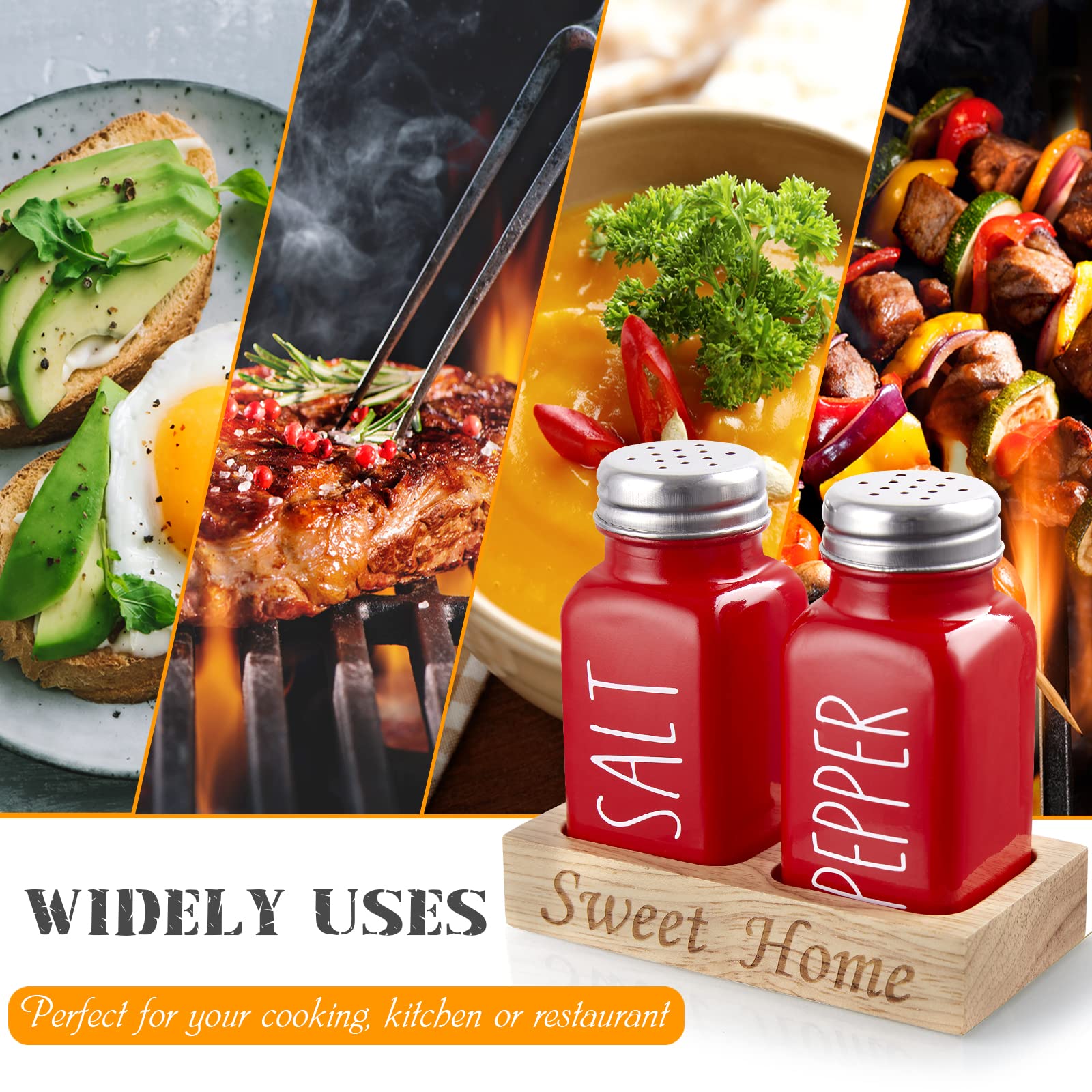 Dopeca red salt and pepper set for everyday meals.