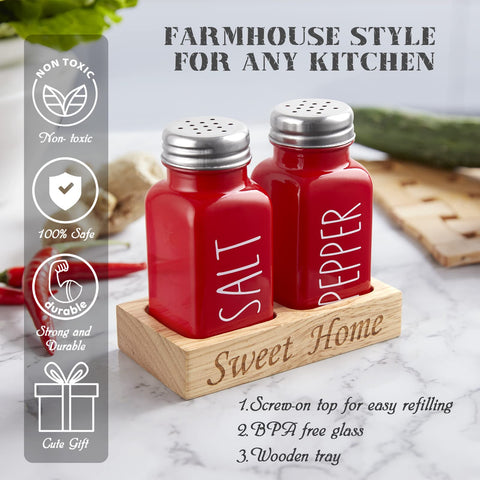 Dopeca red kitchen decor brightens rustic or modern tables.
