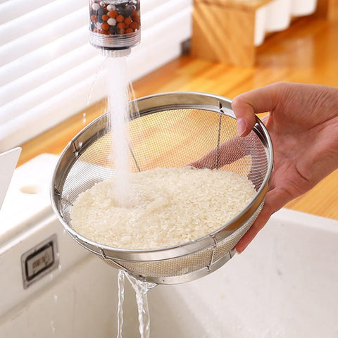 DOPMEP fine mesh strainer stackable for easy storage