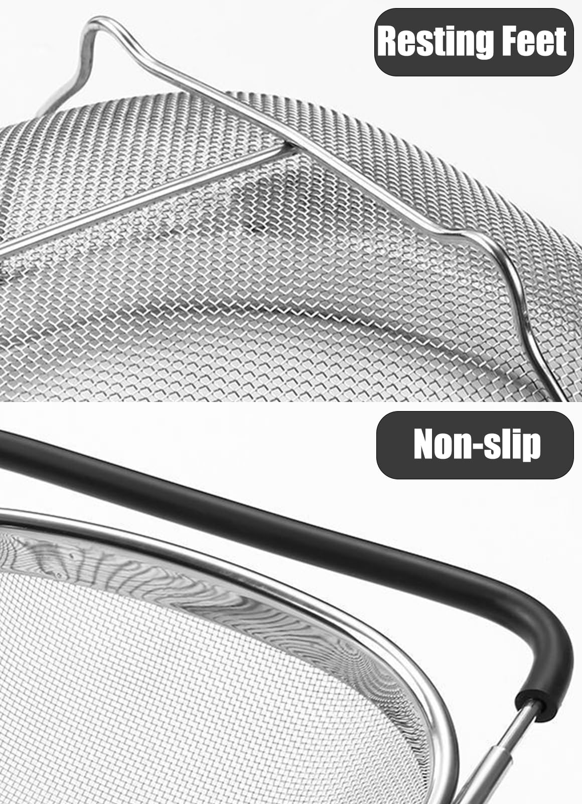 DOPMEP hands-free design lets you rest over the sink while draining.