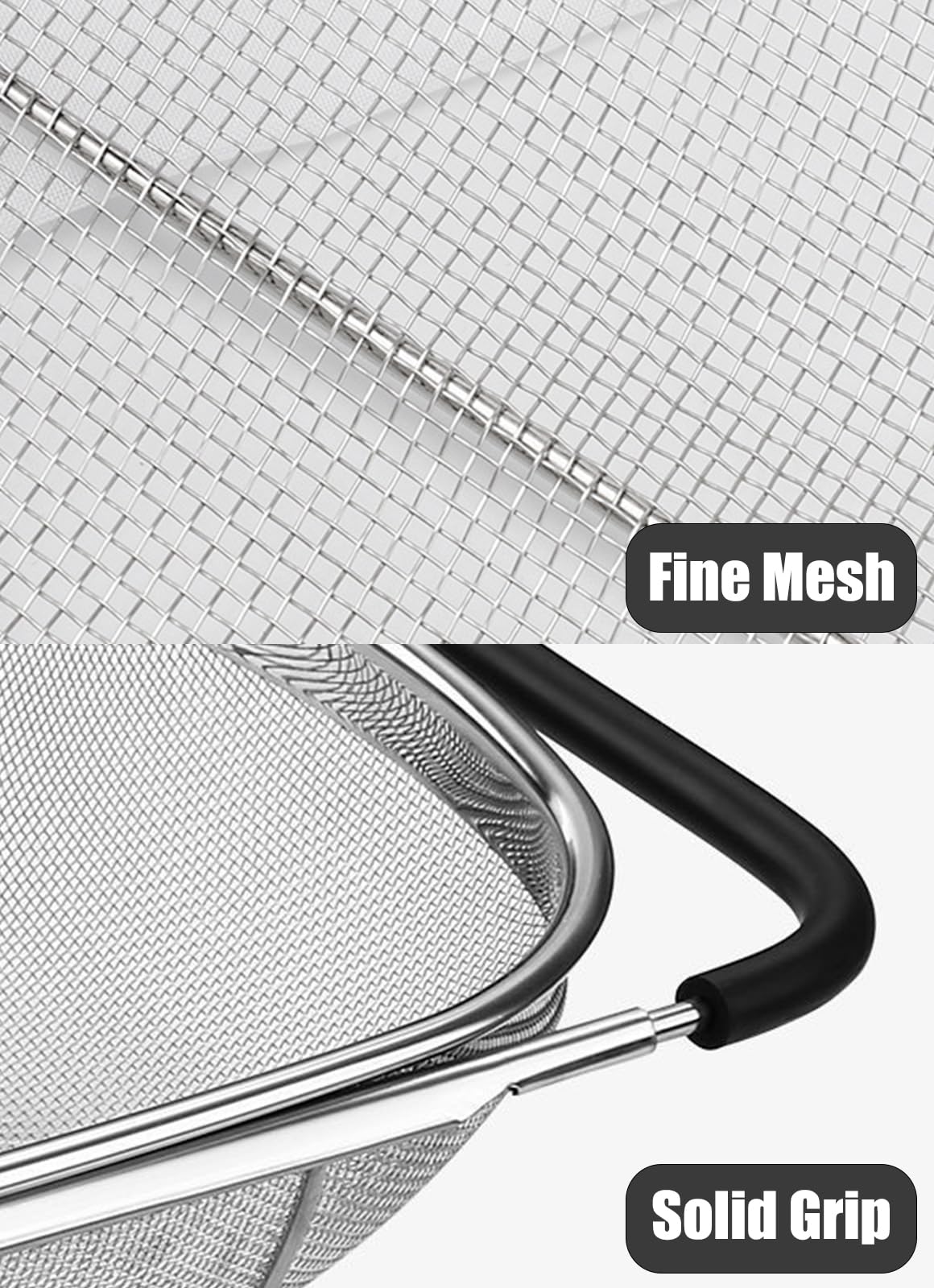 DOPMEP large 13x9 basket fits 6-quart capacity for batch washing.