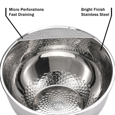 DOPMEP washing bowl with mesh strainer for fruits and vegetables