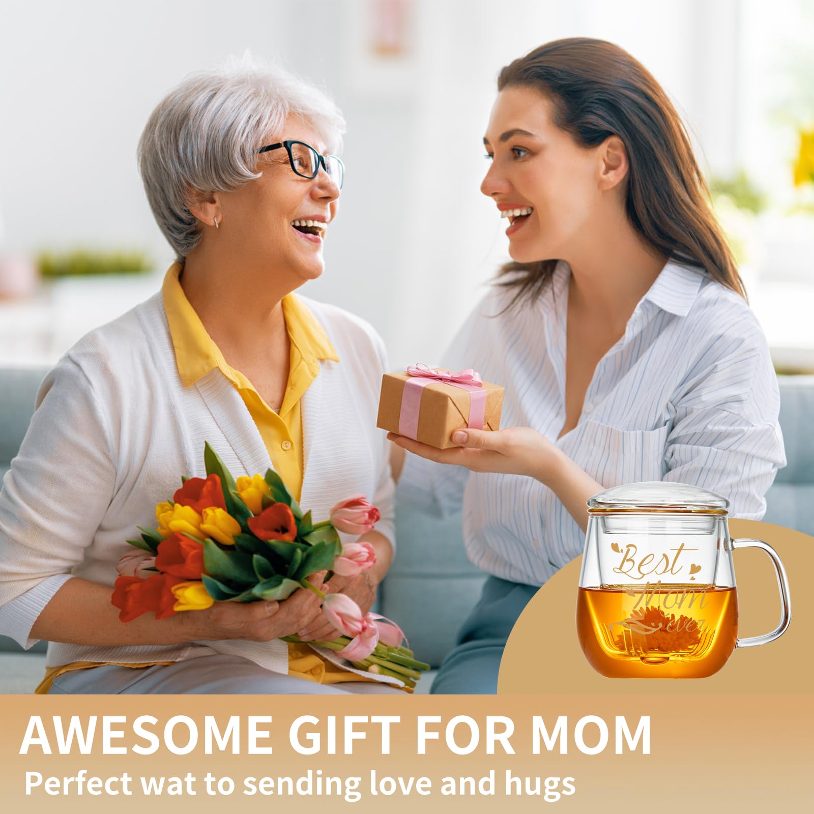 DOPUDO Best Mom Ever easy-clean glass for simple maintenance.