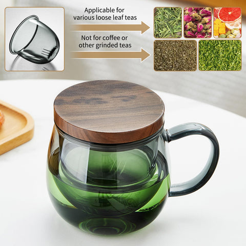 DOPUDO borosilicate teacup—heat-resistant and safe on stovetops.