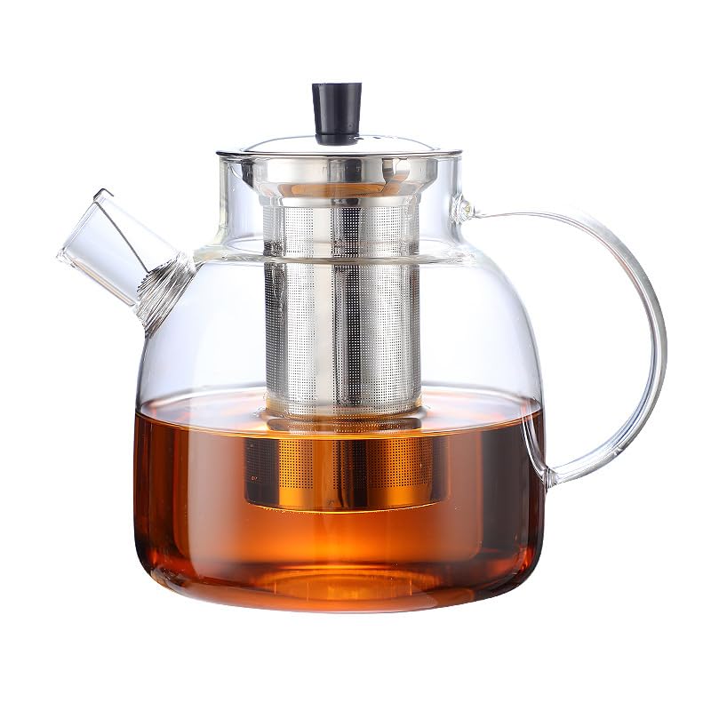 DOPUDO glass teapot with infuser for loose leaf tea brewing