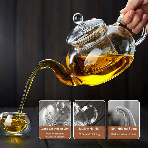 DOPUDO removable infuser keeps leaves separate for clean cups.