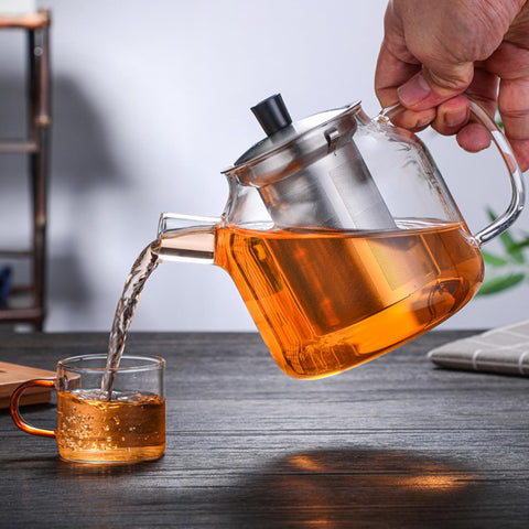 DOPUDO teapot allows blooming tea and loose leaf blends brewing