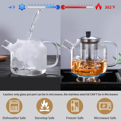 DOPUDO teapot ergonomic handle for comfortable pouring