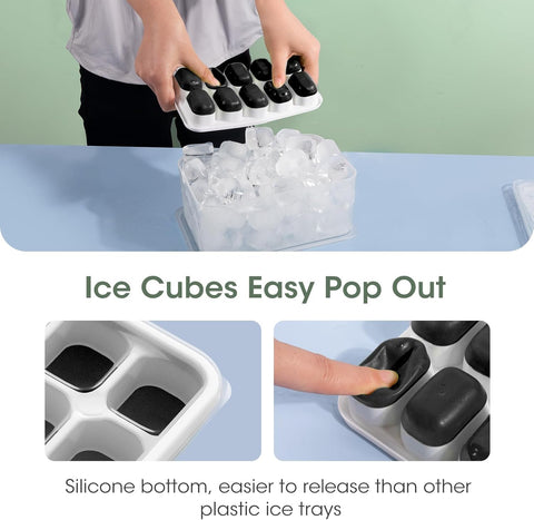DOQAUS BPA-free odor-resistant ice trays preserve pure ice quality