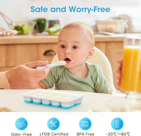 DOQAUS flexible ice-release tray allows quick ice removal.