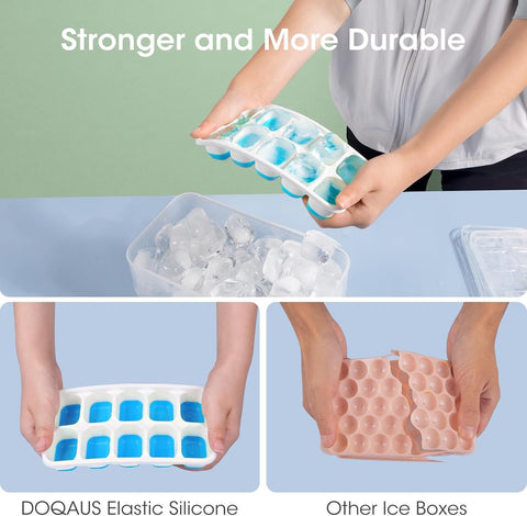 DOQAUS stackable ice-tray design saves freezer space.