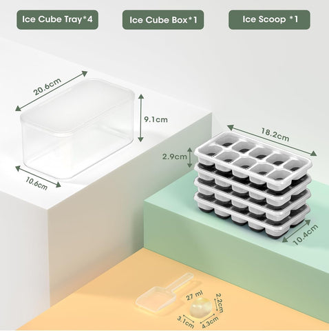 DOQAUS stackable ice trays save vertical freezer space efficiently