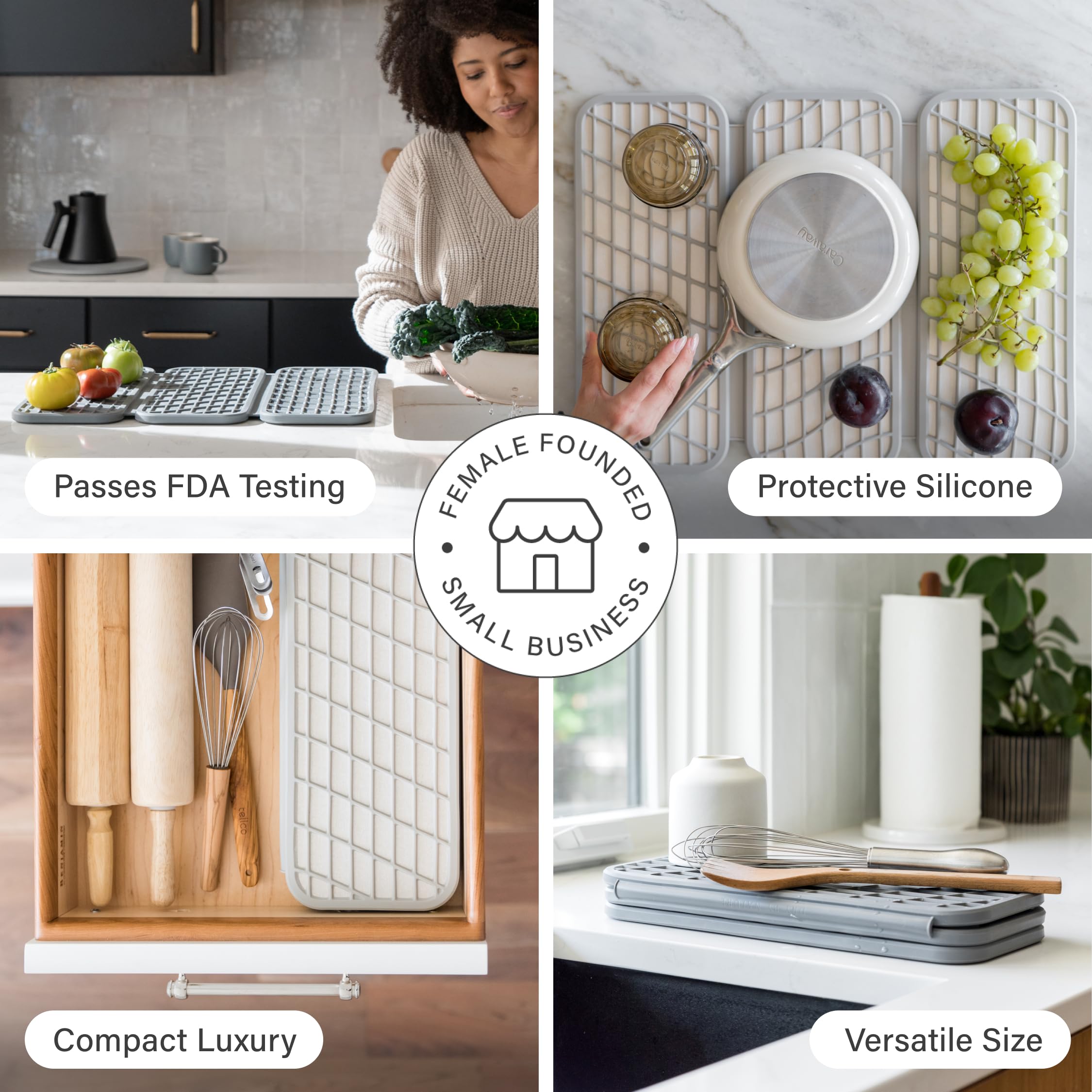 Dorai Home Dish Pad silicone edge protects delicate glassware