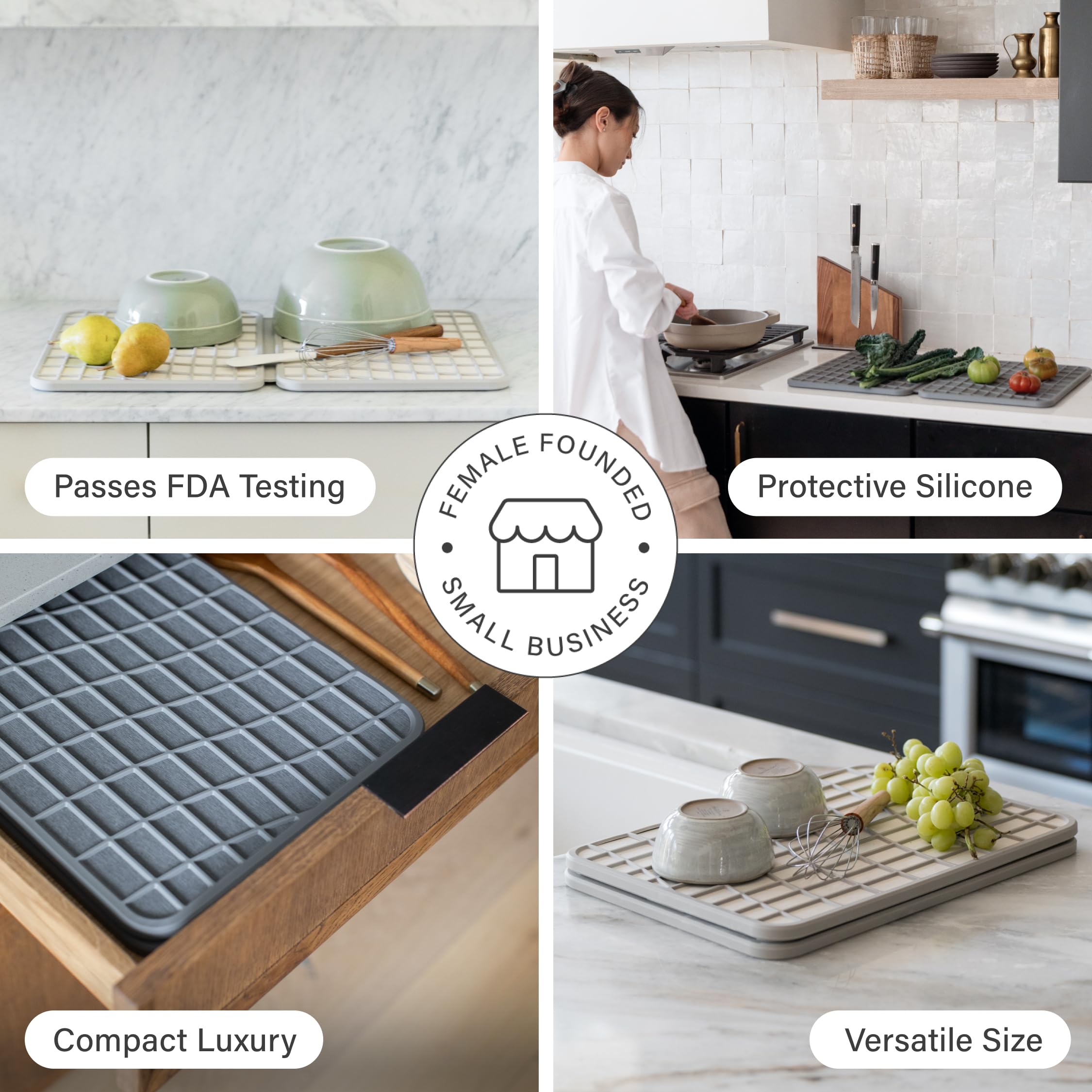 Dorai Home large dish pad sandstone close-up of diatomaceous earth material.