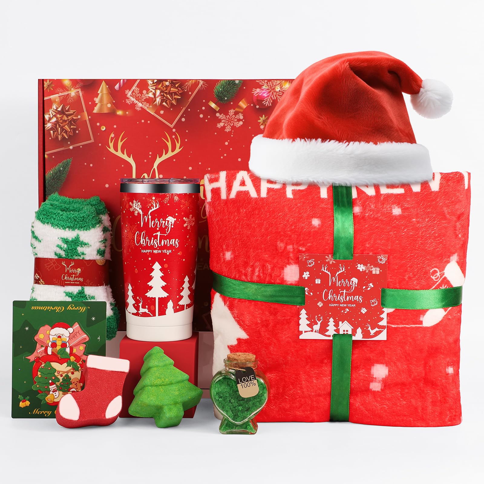 DORBOKER color palette highlights red and green festive hues.