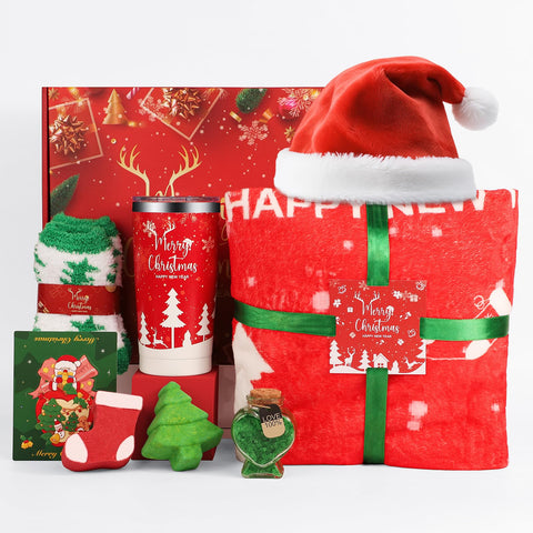 DORBOKER color palette highlights red and green festive hues.