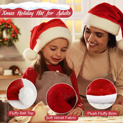 DORBOKER Santa hat adds playful holiday flair.