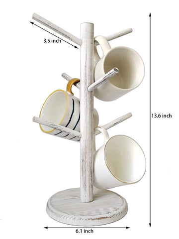 Dorhors 6-hook tree helps organize large and small mugs together