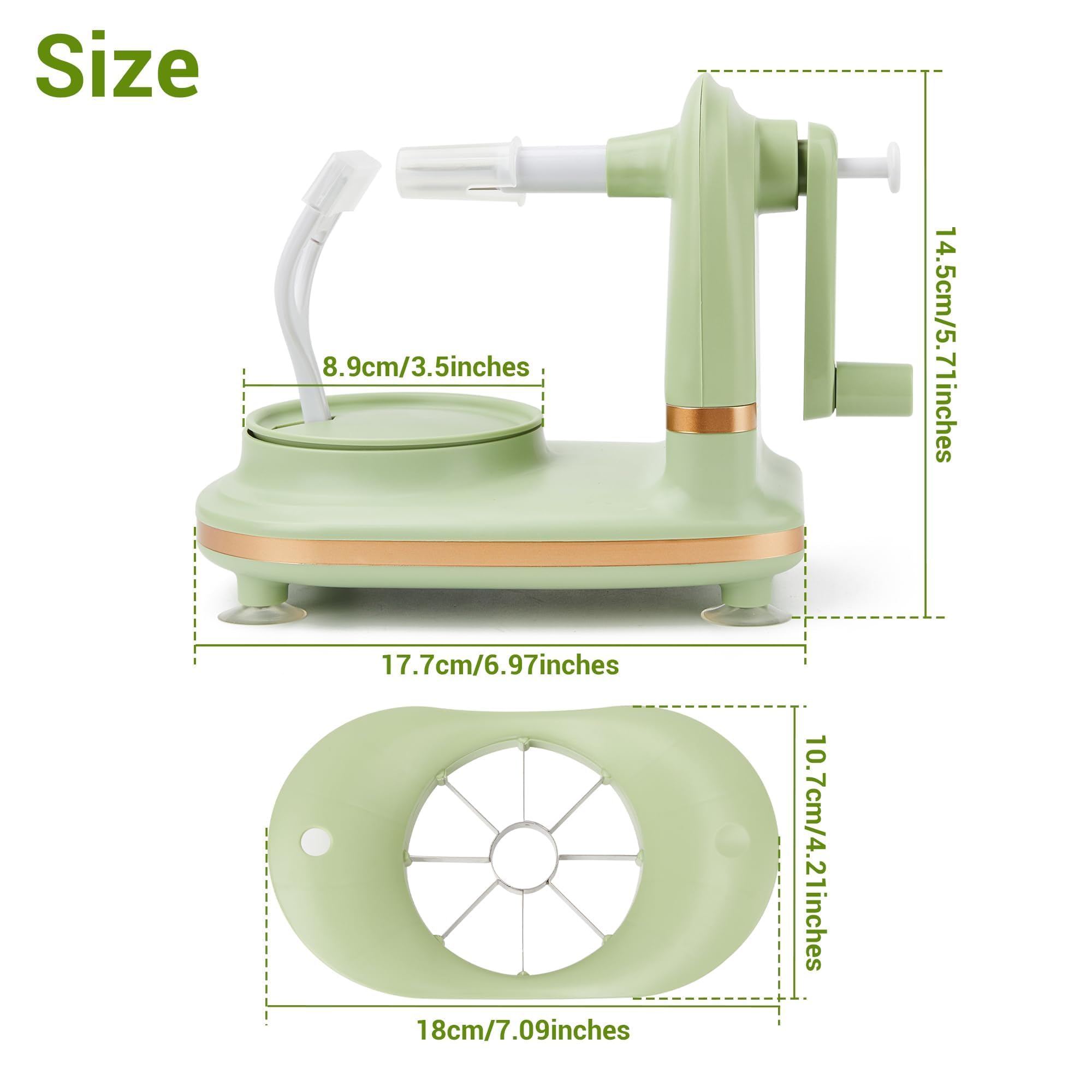 Dormercy Apple Core Slicer shows 8 wedges ready to serve