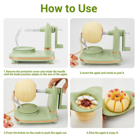 Dormercy Apple Slicer cleanly cores and slices for quick snack prep