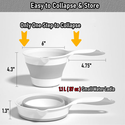 DoroSun ladle with non-slip handle ideal for shower or bath