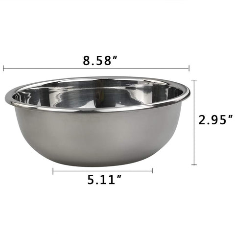 Doryh mixing bowls nesting design saves cabinet space during storage and setup.