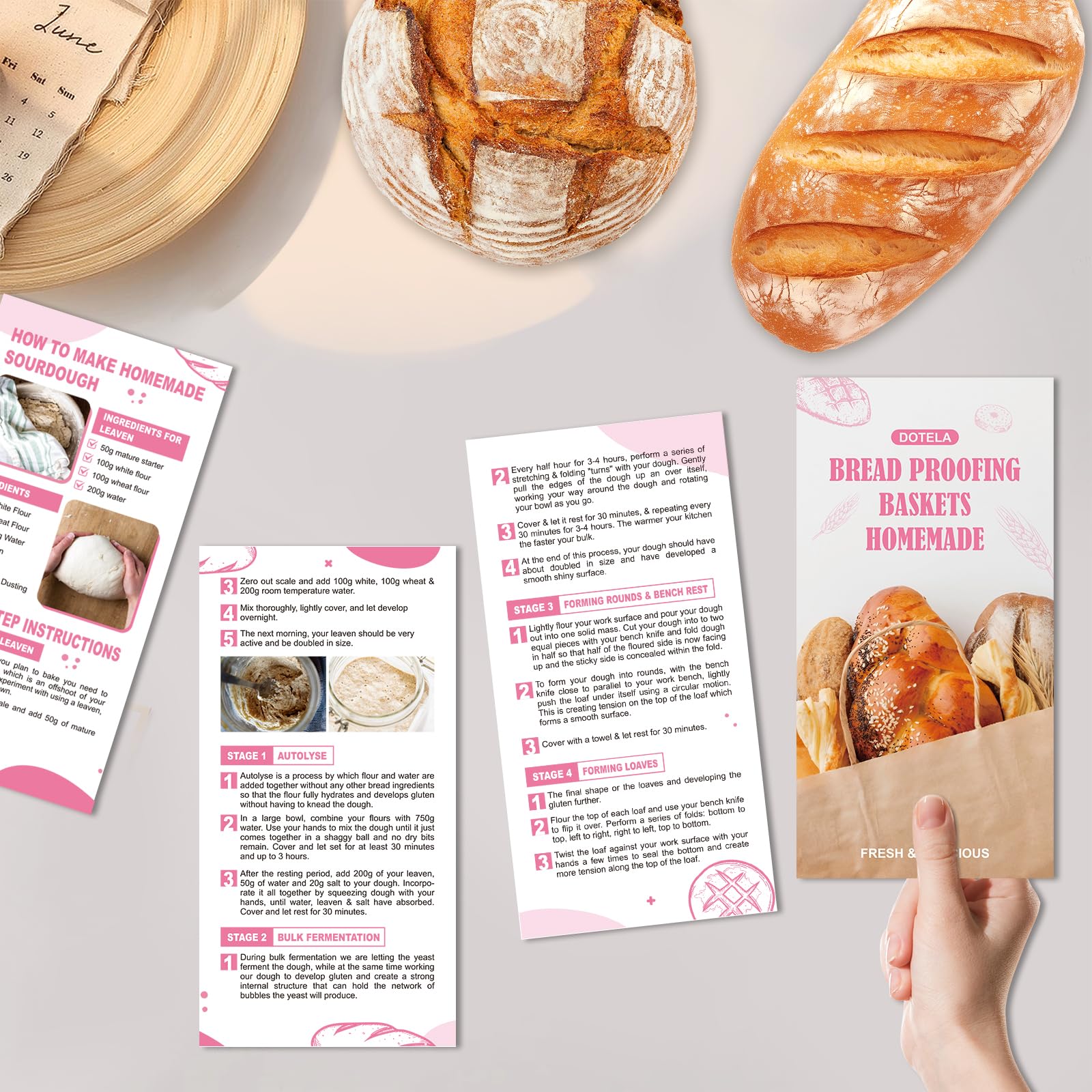 Dotela Sourdough Starter Kit silicone mat and sling simplify transfers.