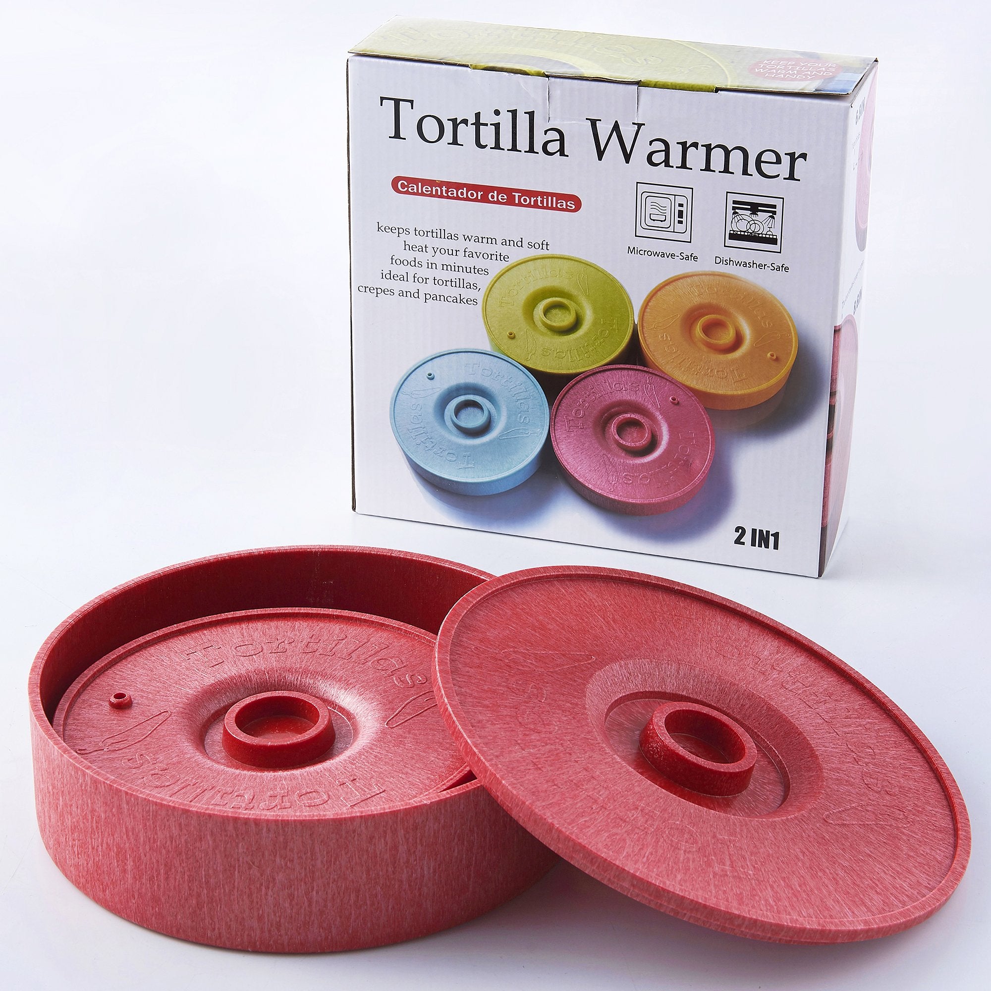 DOTERNITY large tortilla warmer shown with ample capacity for family portions.
