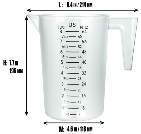DOTINGHUX 8-cup cup shows large US and metric marks for quick reading