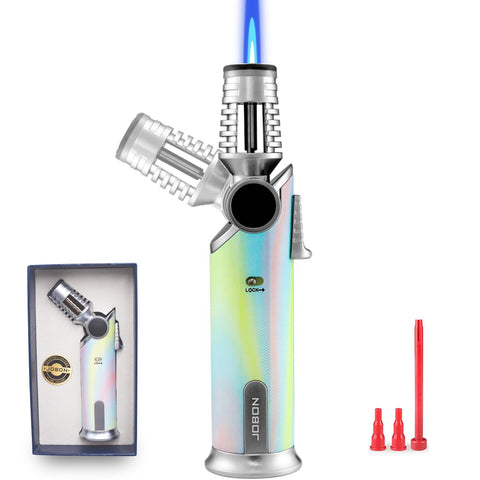 DOUBFIVSY butane torch with 60-degree rotating head for precise caramelization