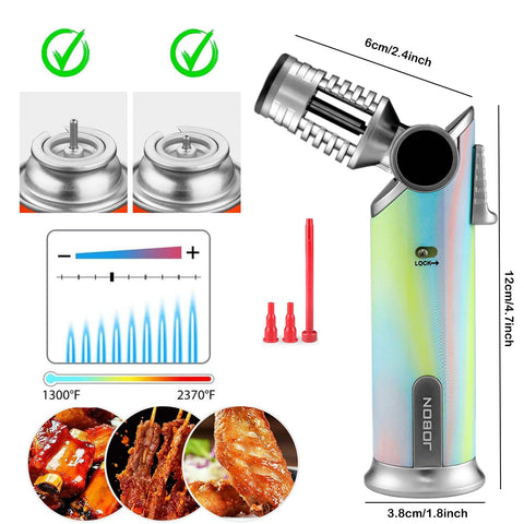 DOUBFIVSY creme brulee torch helps create smooth caramel tops