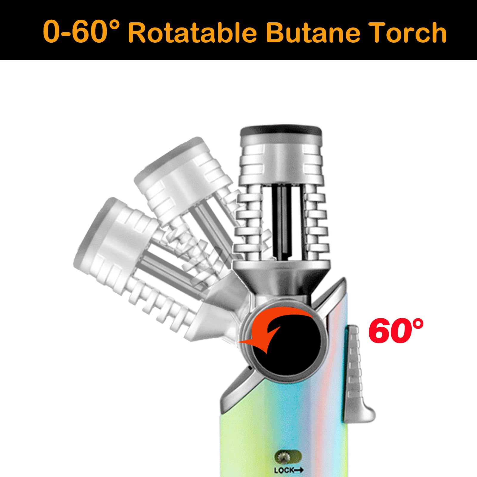DOUBFIVSY refillable kitchen torch suitable for baking and searing at home