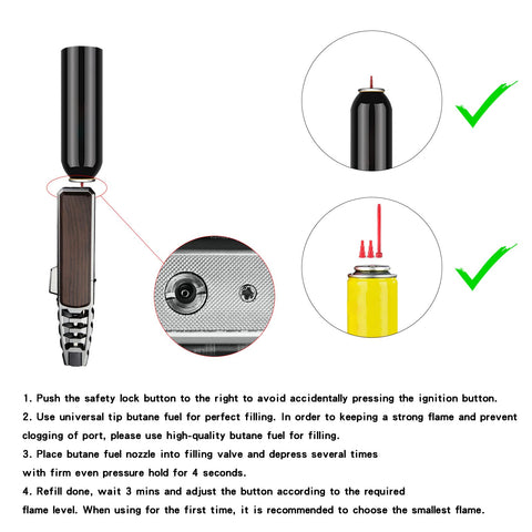 DOUBFIVSY windproof jet torch performs reliably outdoors in breeze