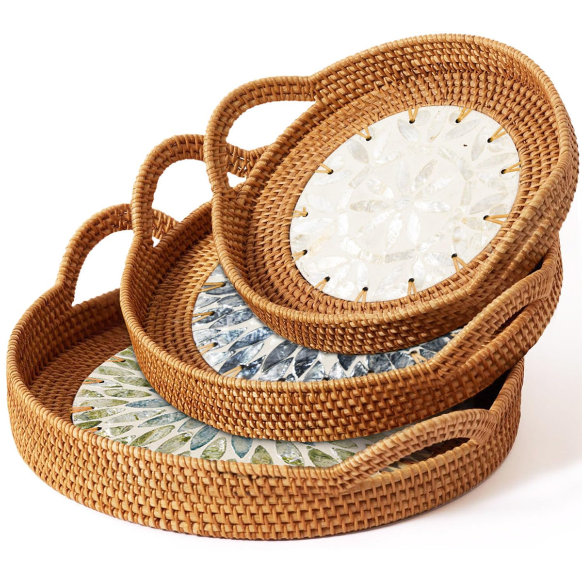 Double Gift Christmas gift set: shell-inlay tray ready for gifting