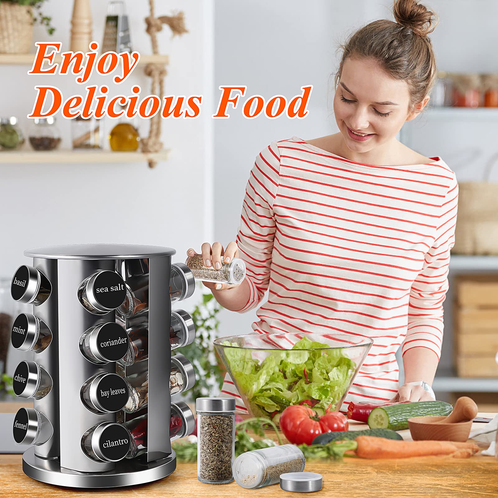 Elegant kitchen spice rack design from DOUBLE 2 C