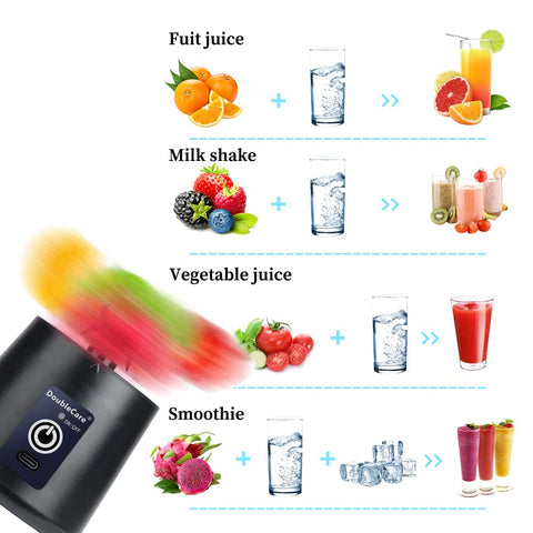 DoubleCare easy-clean blender for quick rinsing after shakes and smoothies.