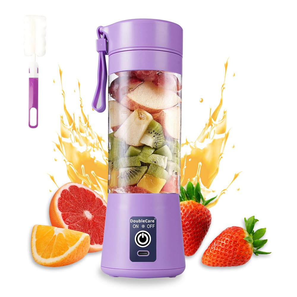 DoubleCare Portable Blender Cup front view, ideal for quick smoothies at home or on the go.