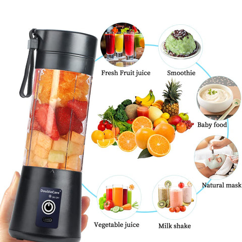 DoubleCare six-blades juicer delivers efficient blending for smoothies and shakes.