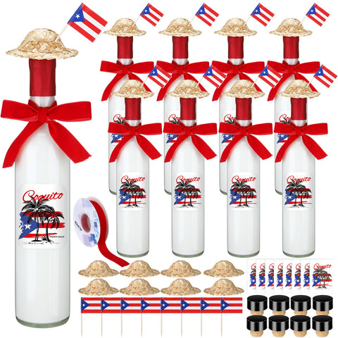 DoubleFill Christmas coquito bottle 16 oz with airtight cap, ideal for holiday servings.