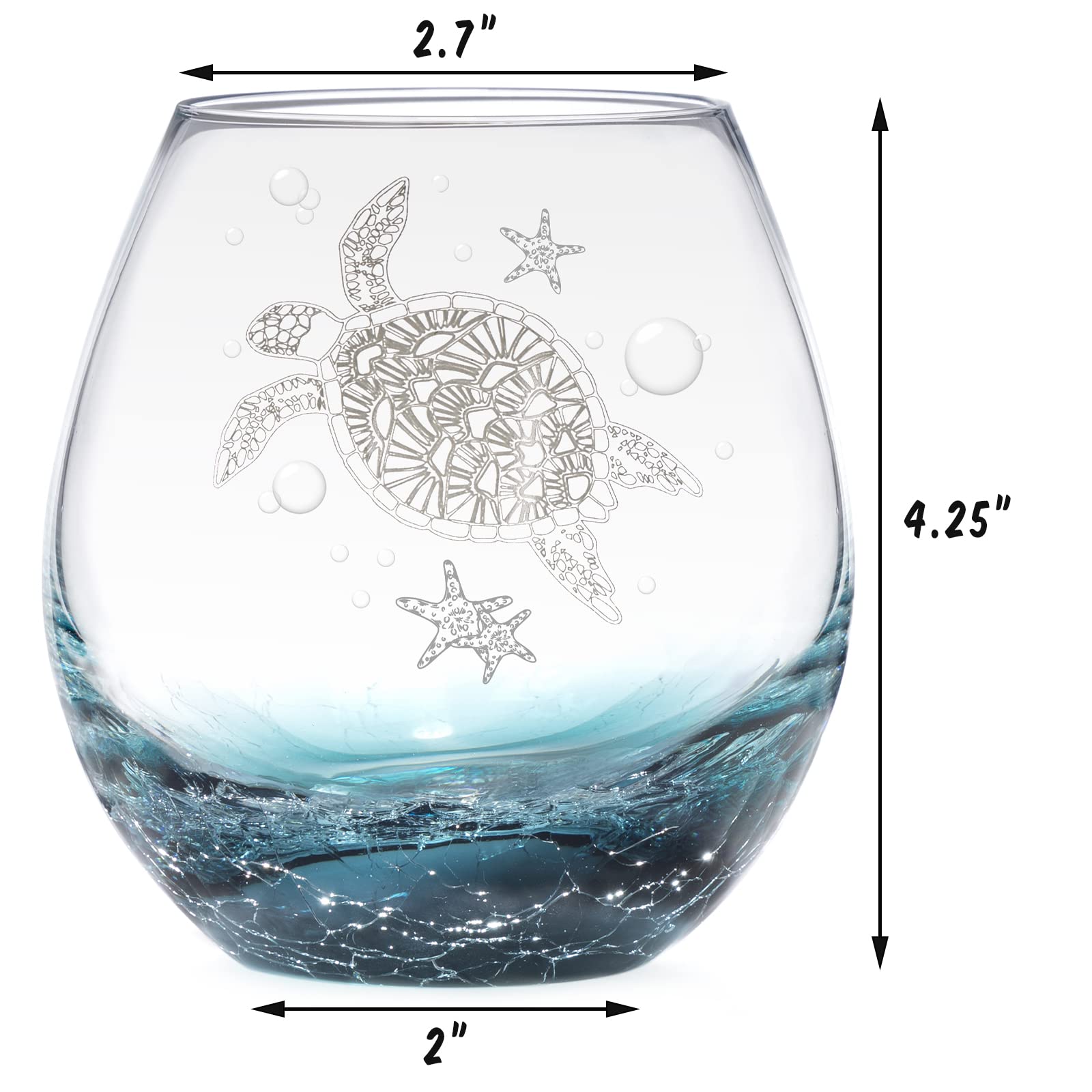 DOUDIZHU coastal-styled stemless wine glass for entertaining.