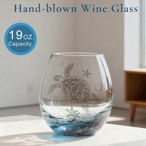 DOUDIZHU gift-ready sea turtle glass, ideal for gifting on special occasions.
