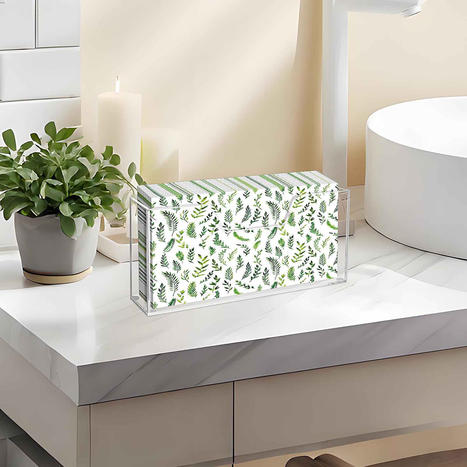 Douildhaiy clear towel holder keeps bathroom counter towels organized and dry